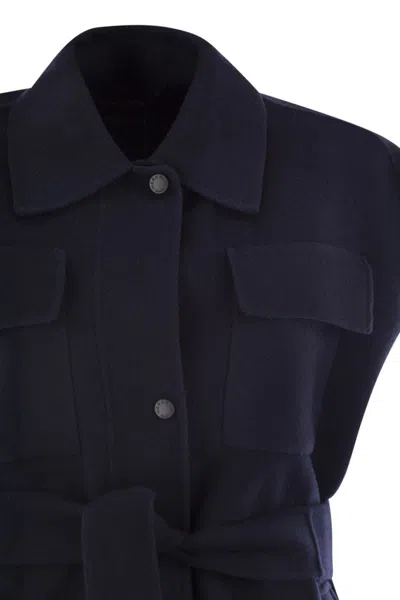 Weekend Max Mara Elegia Sleeveless Jacket Navy In Blue