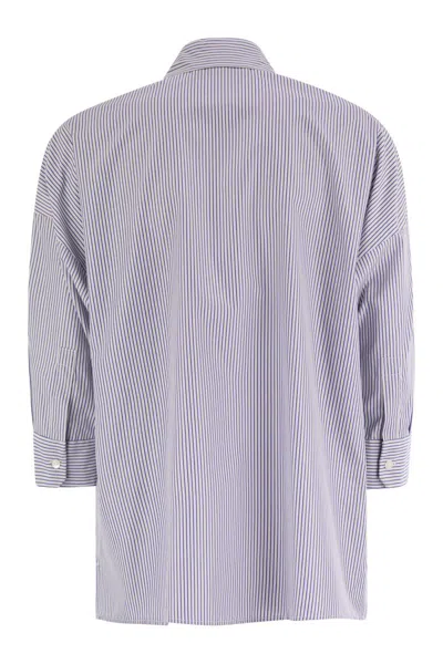 Weekend Max Mara Giralda - Soft Poplin Shirt In Blue