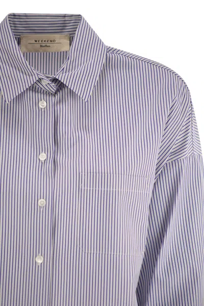 Weekend Max Mara Giralda - Soft Poplin Shirt In Blue