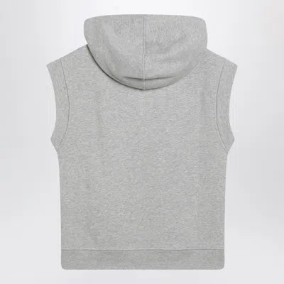 Weekend Max Mara Grey Cottonfleece Gilet In Gray