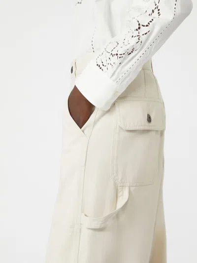 Weekend Max Mara Max Mara Weekend Workwear Trousers In Cotton Drill In Neutral