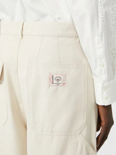 Weekend Max Mara Max Mara Weekend Workwear Trousers In Cotton Drill In Neutral