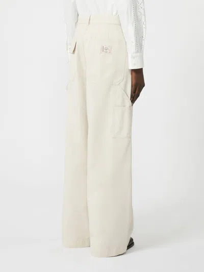 Weekend Max Mara Max Mara Weekend Workwear Trousers In Cotton Drill In Neutral