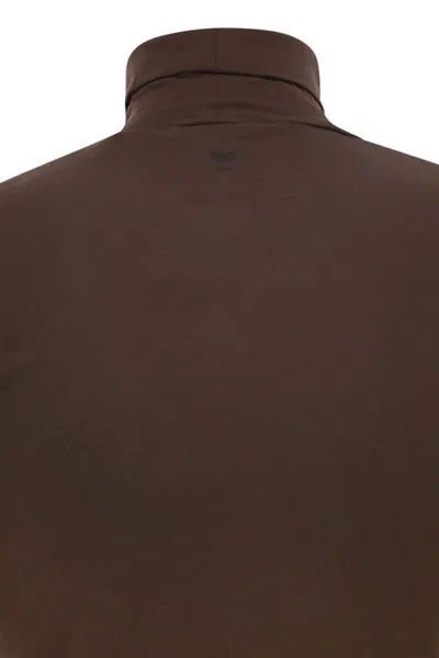 Weekend Max Mara Weekend Maxmara Multif Turtleneck T Shirt In Viscose Jersey In Brown