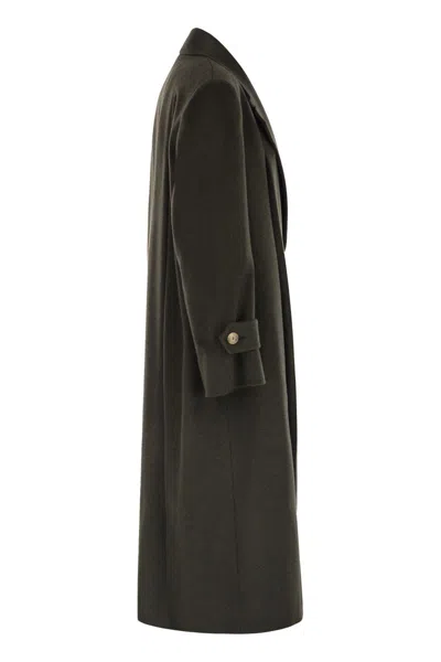 Weekend Max Mara Weekend Maxmara Smalto Wool Drape Coat In Green