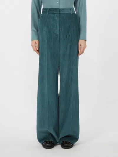 Weekend Max Mara Tania Long Trouser Denim In Green