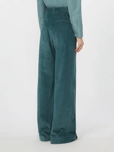 Weekend Max Mara Tania Long Trouser Denim In Green