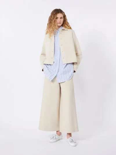 Weekend Max Mara Cotton Bermuda Shorts With Pockets And Loops In Neutral