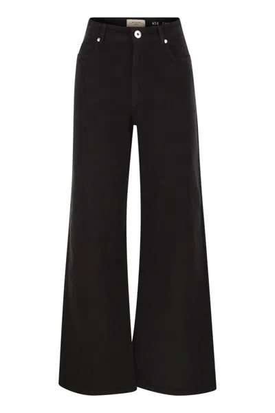 Weekend Max Mara Wide Leg Trousers In Black