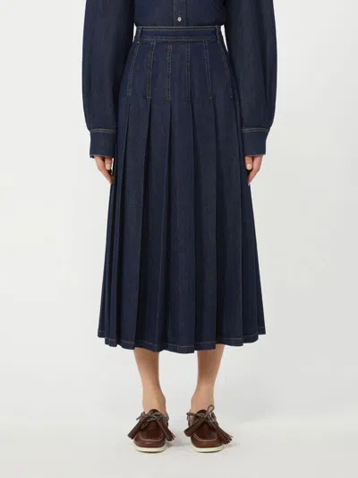 Weekend Max Mara Wkdovale Skirt Navy In Blue