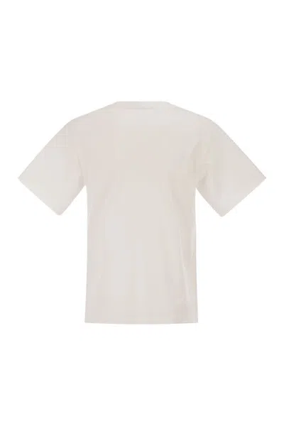 Weekend Max Mara Wkdvenaco - Straight Jersey T-shirt In Neutral