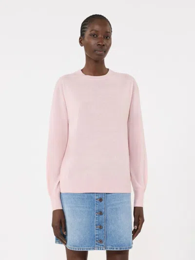 Weekend Max Mara Wool And Cashmere Basic Sweater In Pink
