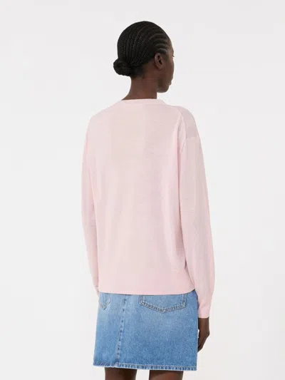 Weekend Max Mara Wool And Cashmere Basic Sweater In Pink