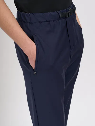White Sand Wool Mixed Trousers In Blue