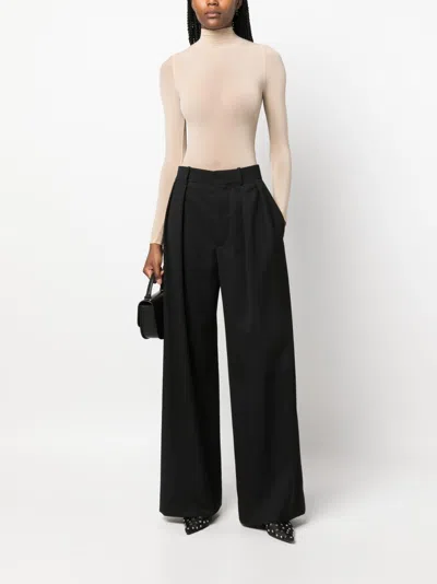 Wolford Buenos Aires String Semi-sheer Bodysuit In Orange