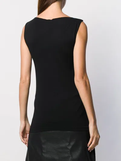 Wolford Sleeveless Boat Neck Top In Black