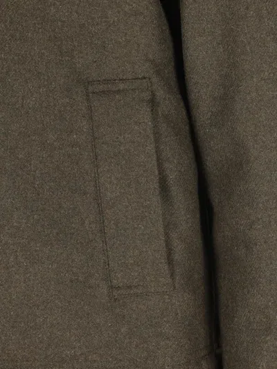 Woolrich Adjustable Waist Overshirt Pockets In Green