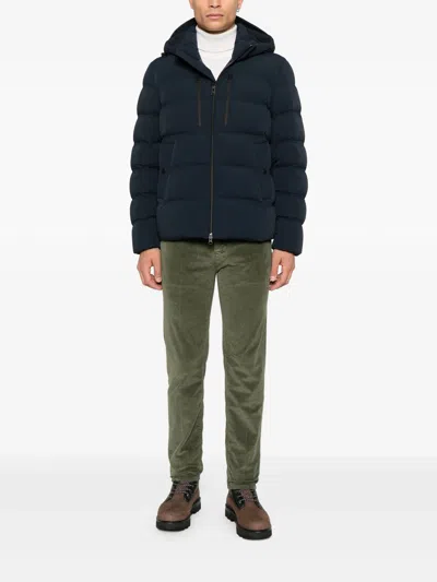 Woolrich Stretch Nylon Down Jacket In Black