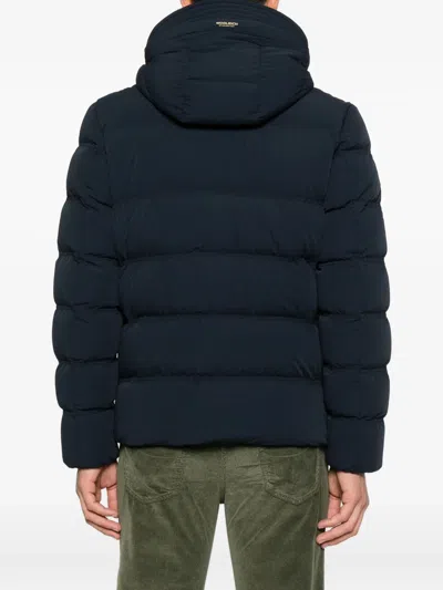 Woolrich Stretch Nylon Down Jacket In Black