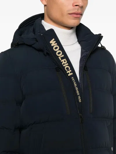 Woolrich Stretch Nylon Down Jacket In Black
