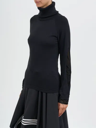 Y-3 Knit Sweatshirt With Hood In Black