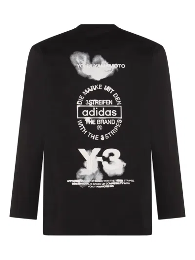 Y-3 Logo Cotton T-shirt In Black