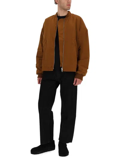 Ymc You Must Create Ribbed Cuff Jacket Featuring Side Pockets In Brown