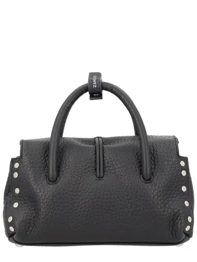 Zanellato Black Leather Shoulder Bag In Black