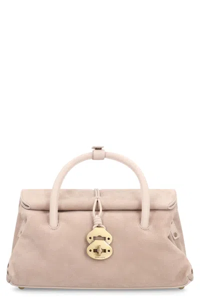 Zanellato Borsa Dotta S In Hammered Leather In Orange