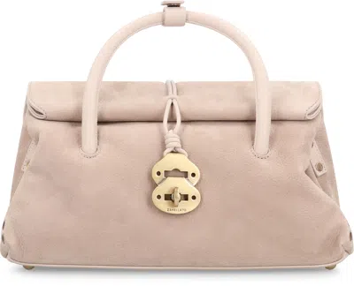 Zanellato Borsa Dotta S In Hammered Leather In Orange