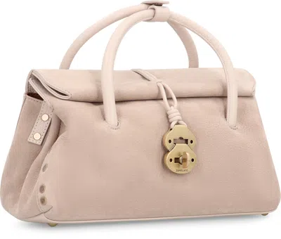 Zanellato Borsa Dotta S In Hammered Leather In Orange