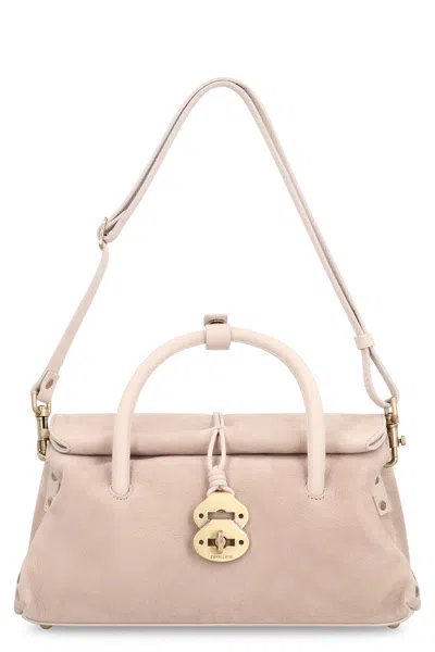 Zanellato Borsa Dotta S In Hammered Leather In Orange