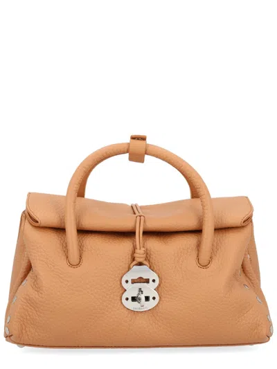Zanellato Brown Leather Shoulder Bag In Neutral