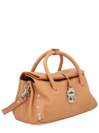 Zanellato Brown Leather Shoulder Bag In Neutral