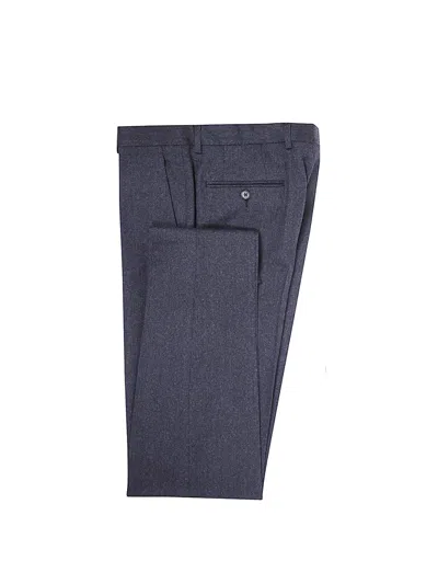 Zegna Wool Suit With Two Button Closure In Blue