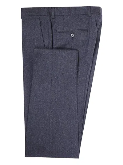 Zegna Wool Suit With Two Button Closure In Blue