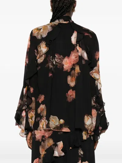 Zimmermann Hypnotic Ruffled Blouse In Black