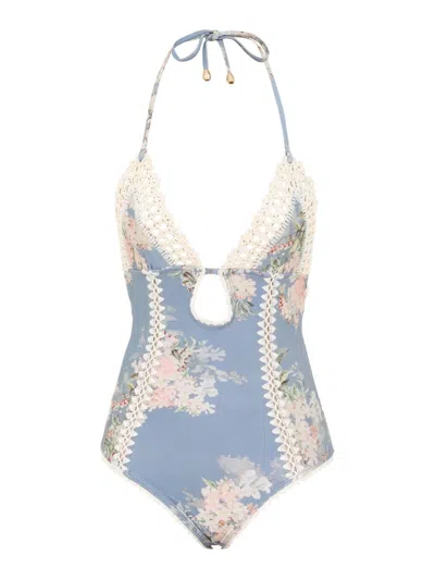 Zimmermann Cascadian Onepiece Swimsuit In Multi