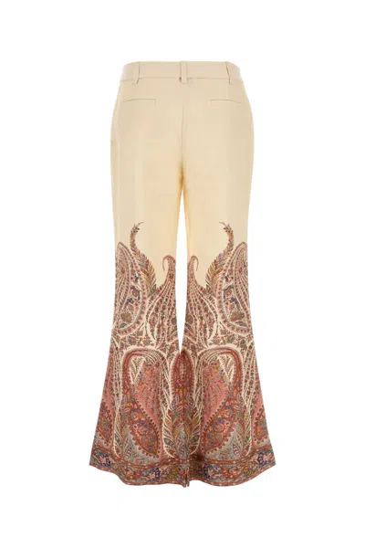 Zimmermann Printed Linen Rhiannon Pant In Neutral