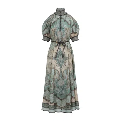 Zimmermann Wanderlust Billow Dress In Green
