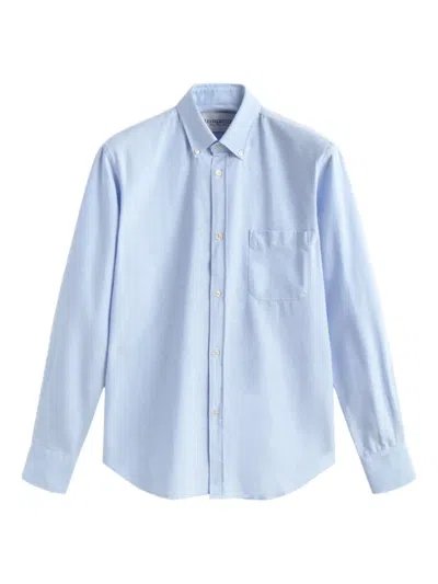 Les Héritiers Pocket Oxford Shirt In Blue