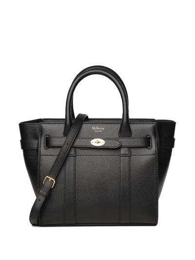 Mulberry Mini Bayswater Zipped Tote Bag In Black