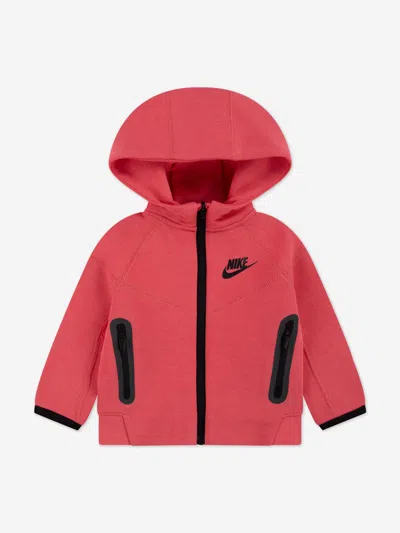 Nike Sportswear Tech Fleece Full-zip Set Baby 2-piece Hoodie Set In Pink