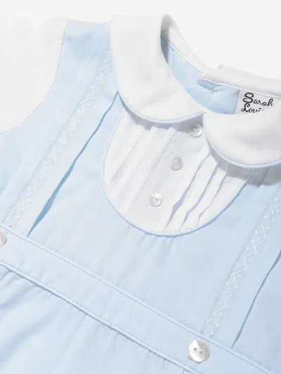 Sarah Louise Baby Boys Smocked Romper In Blue