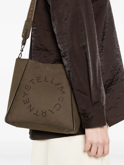 Stella Mccartney Logo-cutout Cross Body Bag In Brown