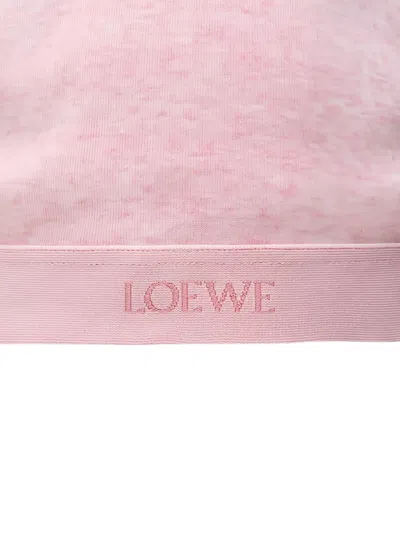 Loewe Cropped Polo Top In Pink