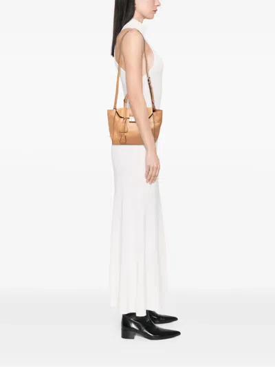 Pre-owned Prada 2000-2025 Glace Calf Sound Lock Satchel In Brown