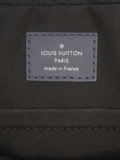 Pre-owned Louis Vuitton 2021-2025 Monogram Shadow Duo Messenger Crossbody Bag In Blue