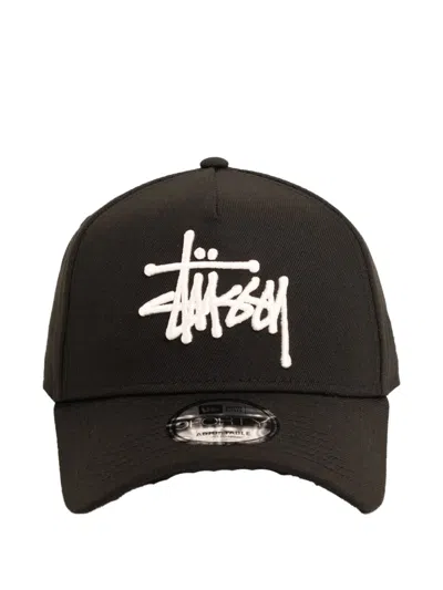 Stussy New Era Embroidered Snapback Cap In Black