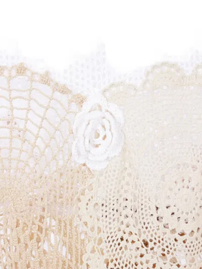 钩编针织贴花半身裙